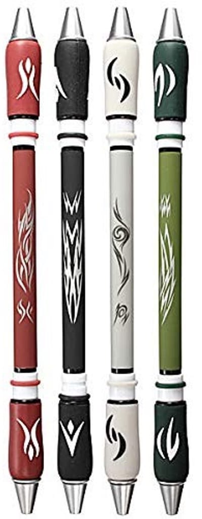 Dailygoody - Non Slip gecoate Spinning Pen - Professioneel gebruik - 21 cm - Antislip coating - Geschikt voor beginners en professionals - Willekeurig