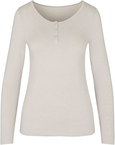 Hunkemöller Pyjama Top Thin Stripe Grijs