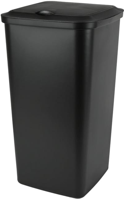 Prullenbak - Afvalbak - 24L - Zwart - Klep