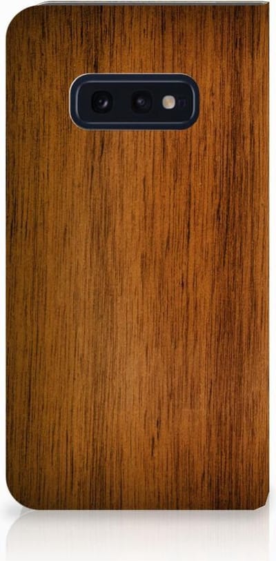 Samsung Galaxy S10e Book Wallet Case Donker Hout
