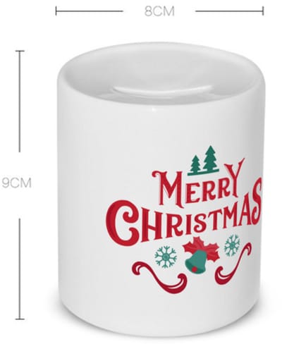 Akyol - kerst merry christmas Spaarpot - Kerstmis - kerst beker - winter - kerst - christmas - kerst cadeau - 350 ML inhoud