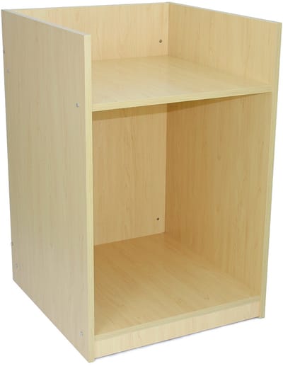 Winkel toonbank kassabalie tb60 - esdoorn - 90x60x60cm - met opbergvak
