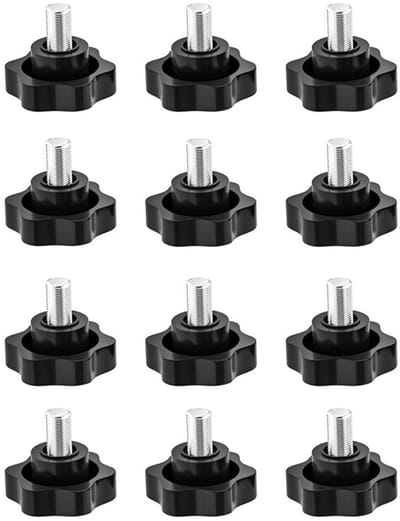 Dailygoods- Sterschroef 12 Stuks - Kartelschroef - Stergreep - Handvat - Klemknop - Robuust Kunststof - Handgreep