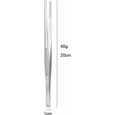 Voedselklem Grillpincet Precisiepincet Puntig pincet Metalen pincet Roestvrij staal Voedselklemmen Kookpincet white