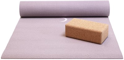 Basispakket yogamat en blok - moon lavendel