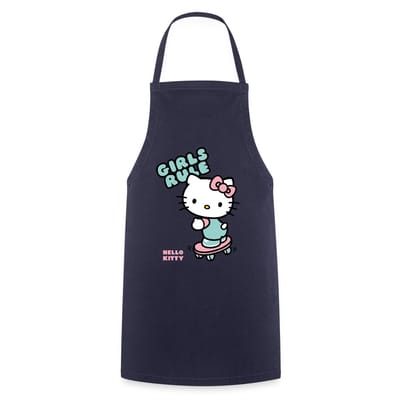Hello Kitty Op Een Skateboard Met Girls Rules Keukenschort