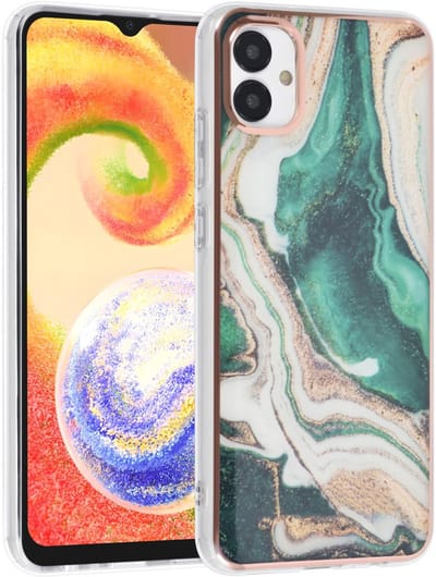 UNIQ Accessory Samsung Galaxy A04 TPU Back Cover hoesje - Marble Green