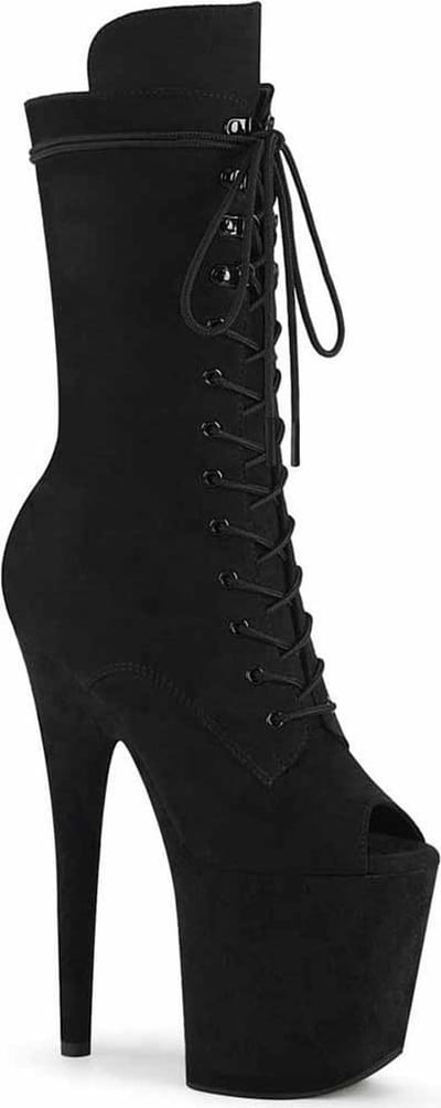 Pleaser - FLAMINGO-1051FS Plateau Laarzen, Paaldans schoenen - Paaldans schoenen - 35 Shoes - Zwart