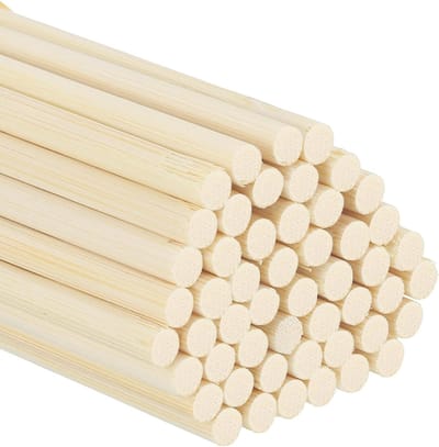 Ronde Houten Stokken van 20 cm, Bamboe Poles voor Creatieve Klussen, Foto Accessoires en DIY Bouwprojecten, Verpakking van 50 Stuks