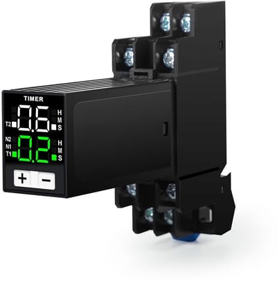 Allecto - Digitale Tijdrelais - Instelbare Timer - Voor Lichtcycli - 0.1s tot 99u - Betrouwbare Timer - Geschikt voor Vertragingen - Compact formaat