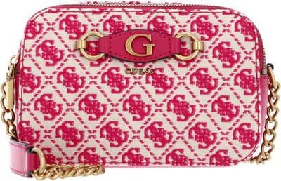 GUESS Schoudertas Izzy Camera Bag Magenta Logo Paars