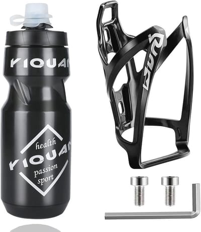 Fiets Drinkfleshouder met Premium BPA Vrije Drinkfles - 24 Ounce - Lichtgewicht - Ideaal voor Fietstochten - ShopVlot