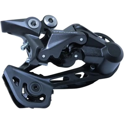 Achterderailleur 2 x 10/11-speed Shimano Deore M4120 SGS - directe montage - zwart