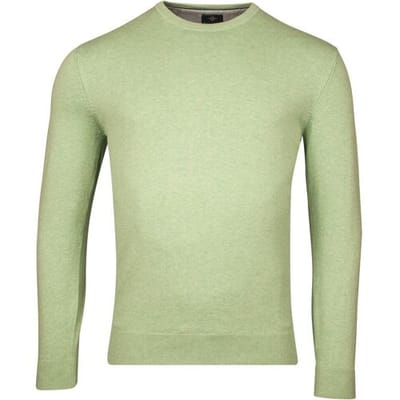 Baileys Trui Luxury Pima Cotton Uni Color Crew Neck Single Knit Pastel Groen / male