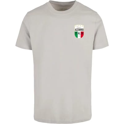 Mister Tee - Azurro Italia Crest Heren Tshirt - M - Grijs