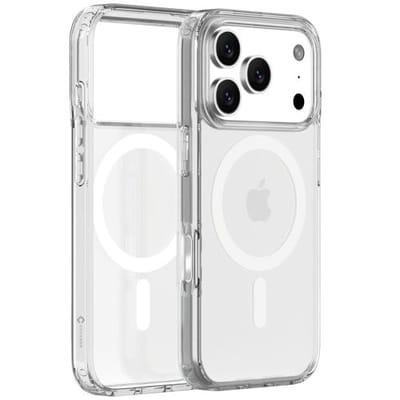 Coverzs Crystal Magsafe case geschikt voor iPhone 17 Pro - Magsafe telefoonhoesje - Schock & TPU hoesje