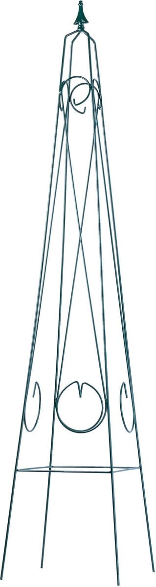 KADAX Klimhulp, rankobelisk, vrijstaande obelisk van staal, ranktoren voor tuin, rozen, klimplanten, piramide, weerbestendige rankzuil, rankframe, decoratie, groen (30 x 150 cm)