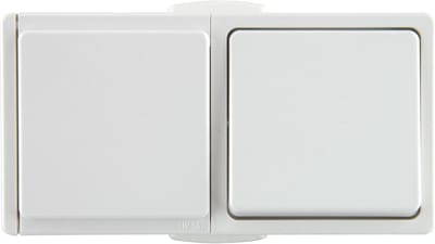 A/W combinatie met stopcontact 250V 10A en 16A