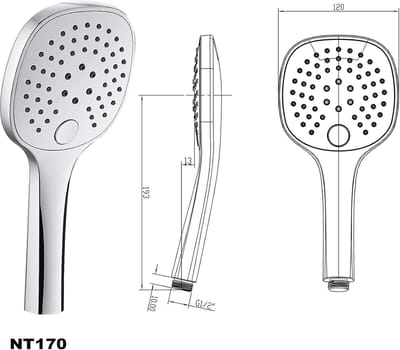 Thermostaat mengkraan Bad en Douche 4051 - Chroom, Inclusief Badvuller