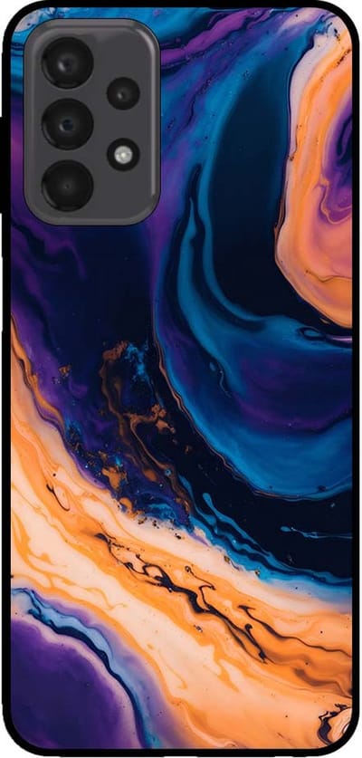 Smartphonica Telefoonhoesje voor Samsung Galaxy A23 marmer look - backcover marmer hoesje - Blauw geschikt voor Samsung Galaxy A23