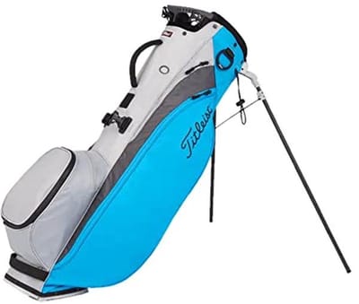 Ultralichte Golfstandbag met Dubbele Riem in Blauw en Grijs