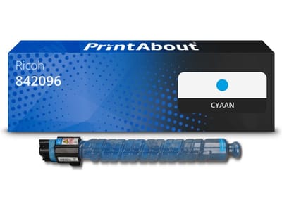 PrintAbout huismerk Toner 842096 (MP C406) Cyaan Geschikt voor Ricoh