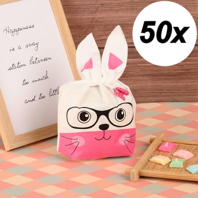 50 STUKS Traktatie zakjes voor Uitdeelcadeautjes - Plastic Uitdeelzakjes Kinderfeestje - Cellofaanzakjes - Kinderen