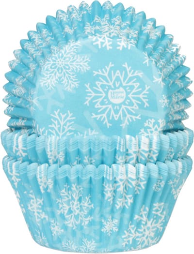 House of Marie Cupcakevormpjes - IJskristal Blauw (Frozen) - 50x33mm - 50 stuks
