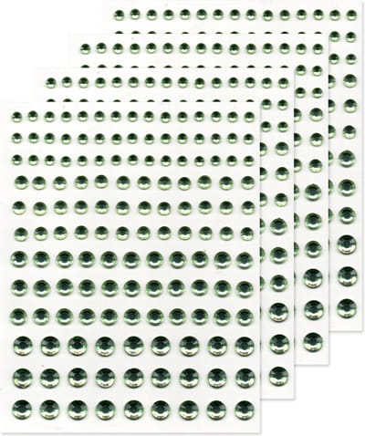 Glitter steentjes - Face Jewels - Groene Glitter Steentjes - Zelfklevend - Makkelijk te Verwijderen - 4 pack