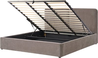 ARBOIS - Bed met opbergruimte - Taupe - 180 x 200 cm - Polyester