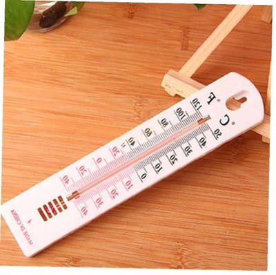 Binnen Buiten Thermometer - Temperatuur Meter - Temperatuur Bewaken - Makkelijk Afleesbaar - 19cm x 4cm - Wit