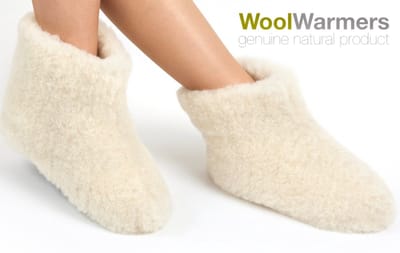 WoolWarmers Dolly creme/wit Wollen Sloffen maat 41
