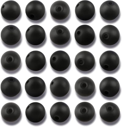 Natuurlijke Matte Zwarte Onyx Agate Kralen - 100 Stuks 8mm Ronde Loose Gemstone Kralen voor Sieraden Maken met Elastisch Koord, Perfect voor Handgemaakte Creaties