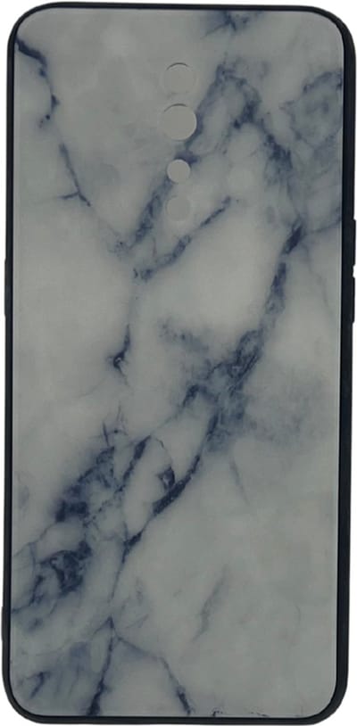 Shop4 Marmer Hoesje geschikt voor Oppo Reno Z - Harde Back Cover - Wit Design - Krasbestendig