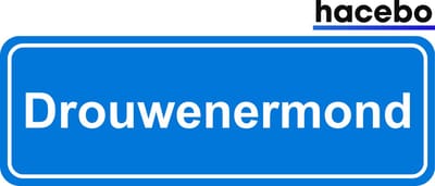 Hacebo - Plaatsnaam Sticker - 29x10 CM - Drouwenermond sticker - Verkeersborden sticker - grappige cadeaus - Drouwenermond