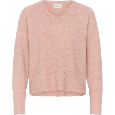 Kaffe KAniel v-neck Pullover Dames Trui - Pale Mauve Melange