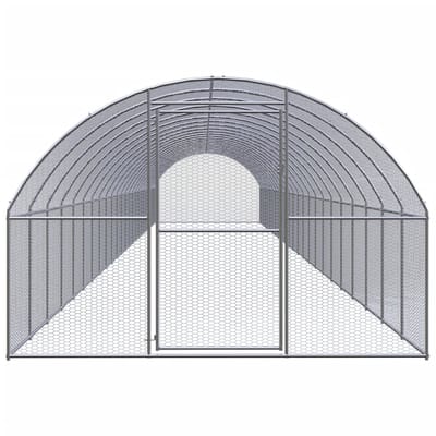 vidaXL - Kippenren - 3x24x2 - m - gegalvaniseerd - staal