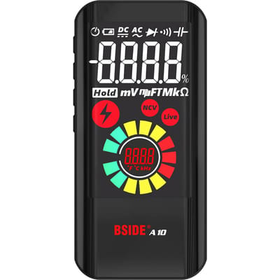 BSIDE A10 Mini Smart Digitale Multimeter NCV Multifunctionele Tester Voltmeter AC/DC Spanning zwart