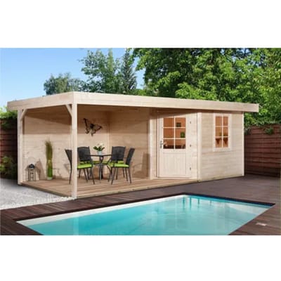 Weka Tuinhuis Met Overkapping 213 Type B Gr2 298x601cm