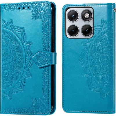 imoshion Hoesje - Geschikt voor Motorola Edge 70 Fusion - Mandala Bookcase - Turquoise