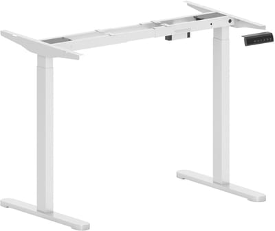 Merax Elektrisch Verstelbaar Bureau Onderstel - 2 Motoren - 3 Memory Standen - Anti-Collision - Stil <50 dB - Hoogte 70-118 cm - Breedte 83-130 cm - Geschikt Voor Blad 120-200 cm - Wit Staal