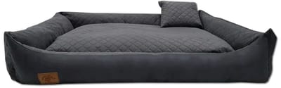 Wasbare Hondenbed Sofa 120x80 cm - Grijs Gequilte Hondemand voor Grote Honden, Comfortabel en Duurzaam, grafiet