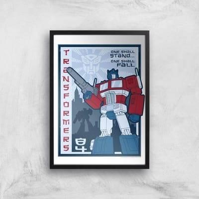 Transformers One Shall Stand Poster Art Print - A4 - Black Frame