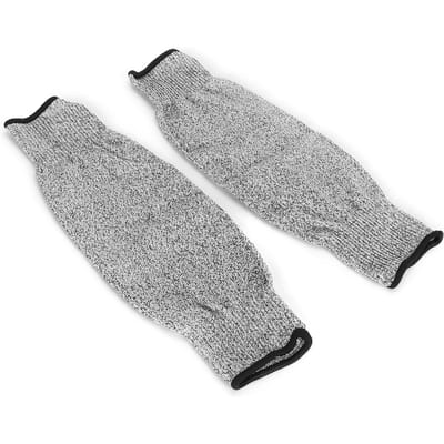 1 paire de manchons de protection anti-coupures pour le jardinage, protection HPPE niveau 5, protection de bras de sécurité au travail gray