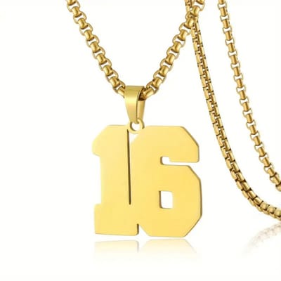 Livano Ketting - Heren - Staal - Nep zilver - Met Hanger - Nep Goud - 16