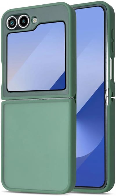 Hoesje Geschikt voor Samsung Galaxy Z Flip 7 FE / 6 - Matte Back Cover - Groen
