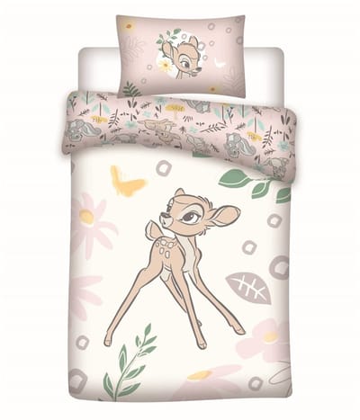 Disney Bambi BABY Dekbedovertrek - 100 x 140 + 40 x 60 cm - Katoen