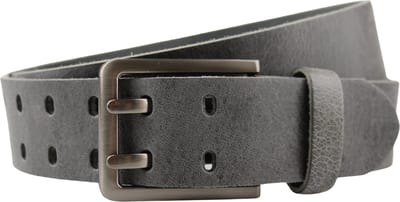 Fana Belts Leren Riem Antraciet/Grijs - Inkortbaar - Taillemaat 100 - Perfect Cadeau voor Man