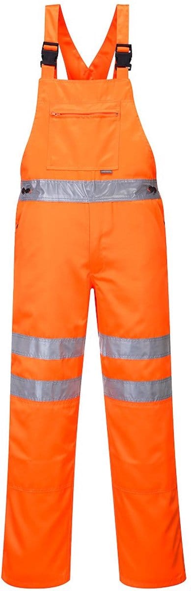Portwest Hi-Vis Polyester Katoenen Amerikaanse Overall RT43 - Oranje - XL