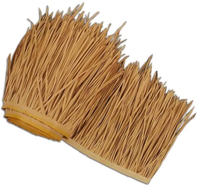 Kunstmatige Palm Rieten - Stro Dakbedekking - Tiki Bar Decoratie - Weerbestendig Polymere Hars - 10 Stuks 0.5x1m - Natuurlijk Bruin